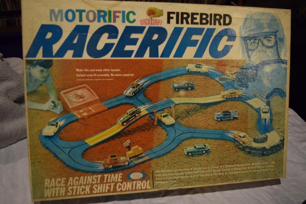 MOTORIFIC / RACERIFIC Firebird race track w/ Jaguar XKE & 64 Corvette