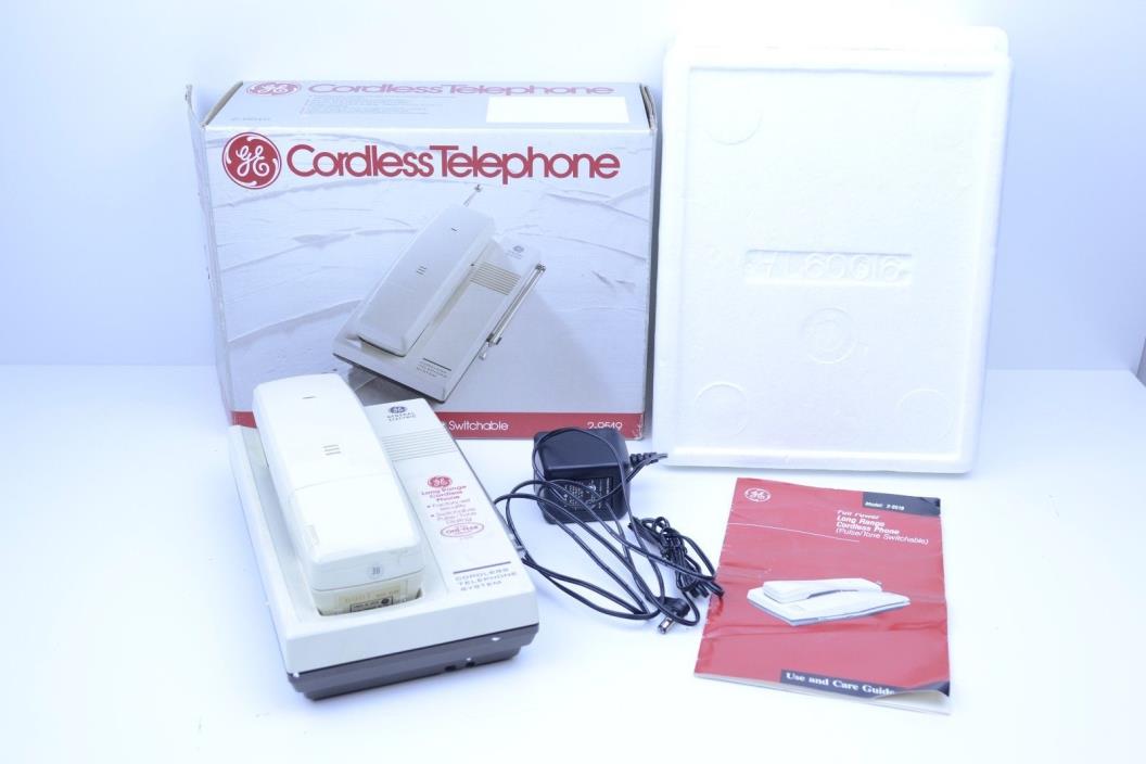 General Electric GE Cordless Telephone Vintage 1990s 2-9519 In Box
