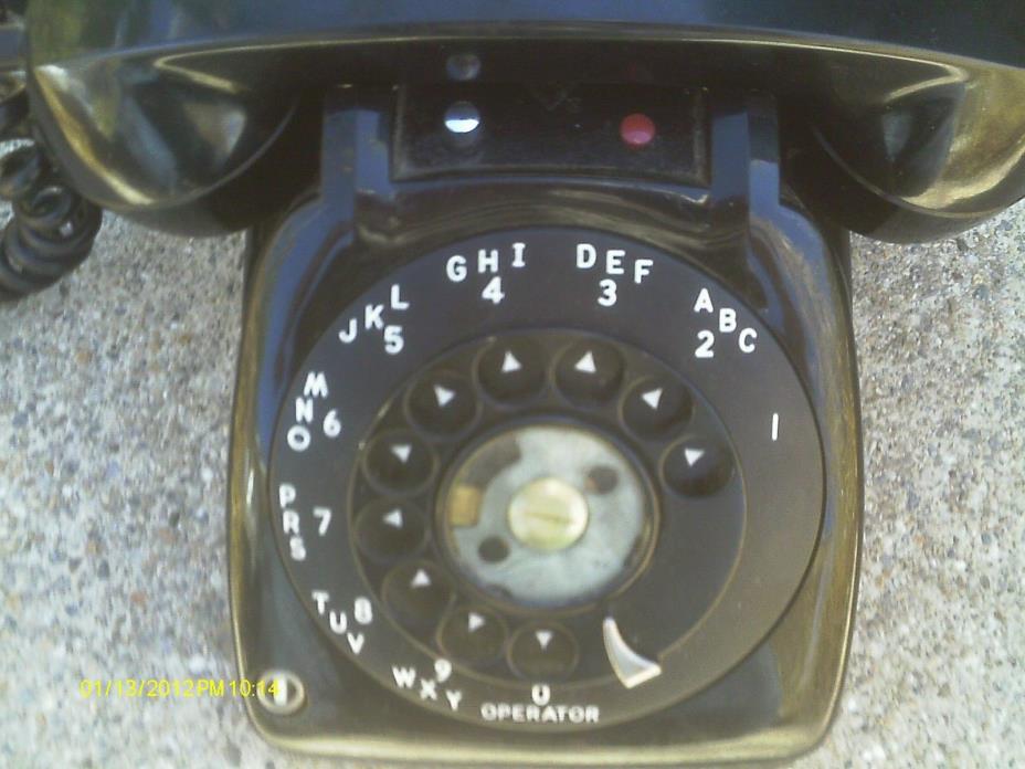 VINTAGE TELEPHONE PHONE Black Metal Dial Differnt