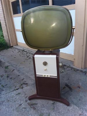 1950s PHILCO PREDICTA BARBERPOLE FLOOR STANDING TV..mid century atomic modern