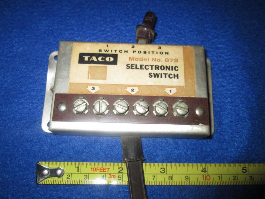 VINTAGE TACO 3 WAY SWITCH--ANTENNA--SPEAKERS UF WIRE COLLECTABLE  ELECTRONICS