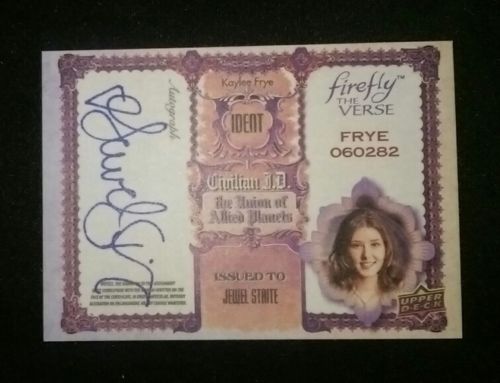 2015 Upper Deck Firefly The Verse Jewel Staite Kaylee Frye Autograph Auto Actor