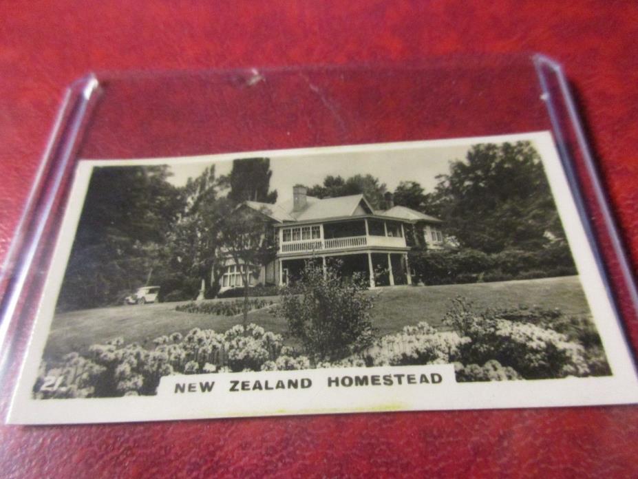 1928 Virginia Cigarettes Card #21 - New Zealand - New Zealand Homestead