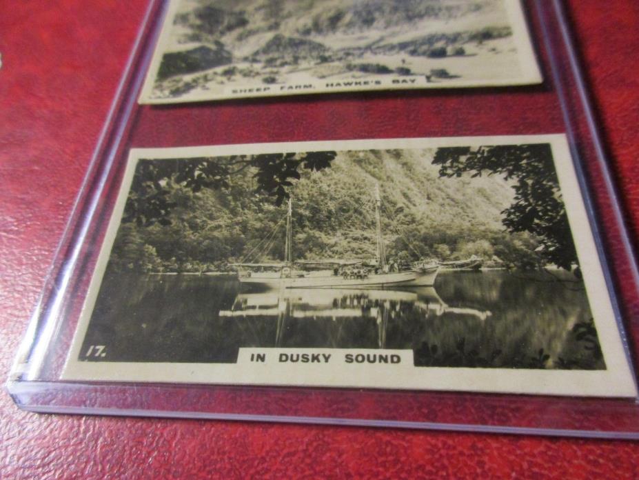 1928 Virginia Cigarettes Card #17 - New Zealand - In Dusky Sound