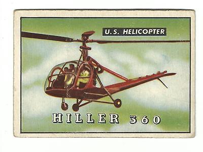 1952 Topps WINGS Hiller 360 U.S. Helicopter Aviation Friend Or Foe #160