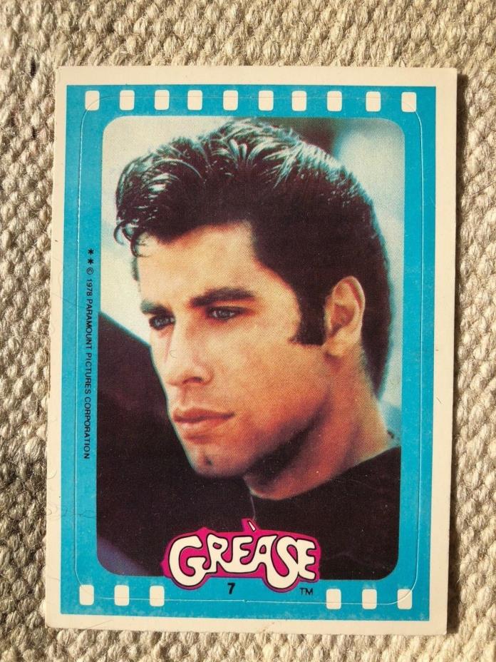 1978 Grease Movie Promotional Sticker : John Travolta