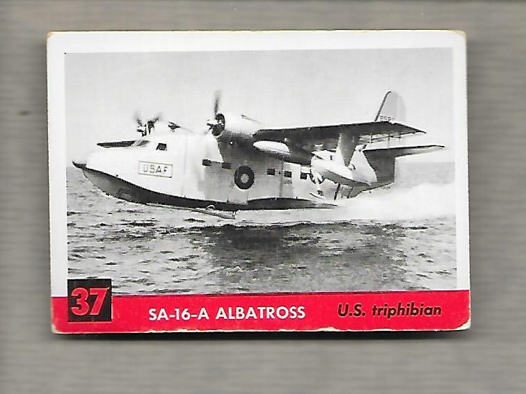 Topps Jets #37 Gum Card SA-16-A Albatross 1956 US Triphibian  g1195