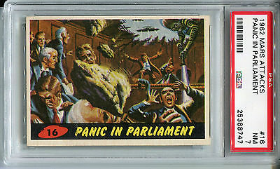 1962 Mars Attacks #16 Panic in Parliament PSA 7 NM