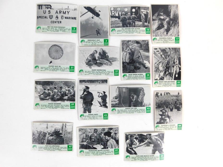 1966 Philadelphia Gum Green Beret Trading Card Set (15 Cards)