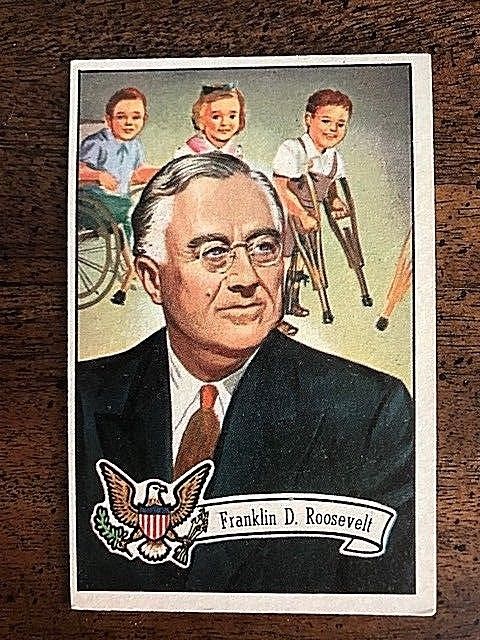1956 TOPPS AMERICAN PRESIDENTS #34 FRANKLIN ROOSEVELT (NM/MT) RARE TOPPS CARD