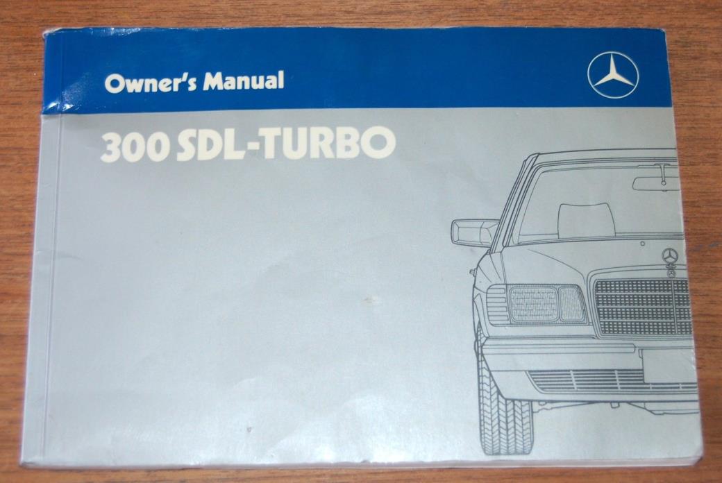 Original 1986 Mercedes-Benz 300 SDL-Turbo Owners Operators Manual Model 126 D