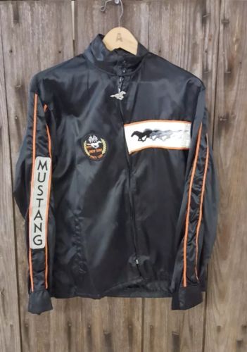 Ford Mustang 1979 Indy 500 Pace Car Jacket Black Satin Vintage 70s Racing XL