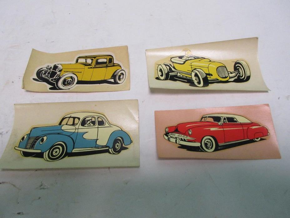 Vintage Original Stylized Decals Hot Rat Rod Track T 1932 Ford Coupe Merc 1940