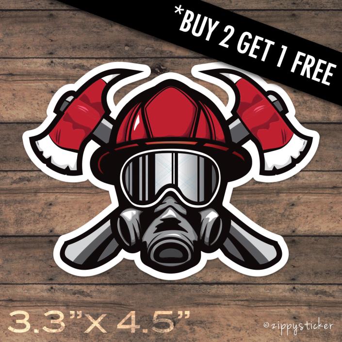 Fire Fighter Sticker -  Rescue Fireman Department Vinyl Window Decal Car Truck