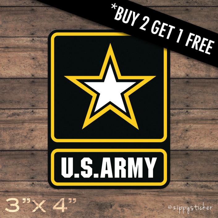 US Army Sticker - Logo Soldier U.S. Veteran Vinyl Car Truck Window Weatherproof