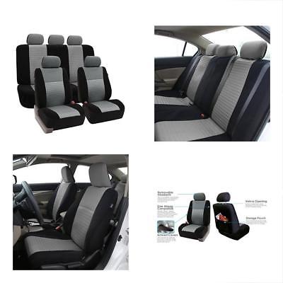 FH Group FH-FB060114 Trendy Elegance Full Set Car Seat Covers, Airbag Compatible