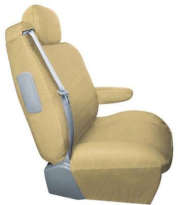 QTY 2 SADDLEMAN S 04914-09 TAN CANVAS FRONT REAR BUCKET CUSTOM MADE SEAT COVERS