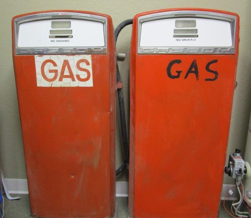 two (2) vintage GASBOY fuel pumps ~ GAS BOY ~ good condition!