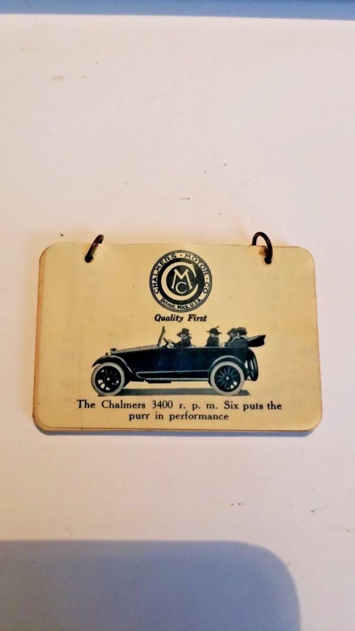 RARE CELLULOID LEDGER1908 1909 1910 CMC Chalmers Motor Company RARE!!!!