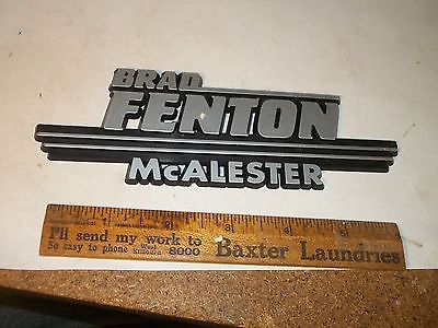Old Car Dealer Emblem Brad Fenton McAlester Lot B