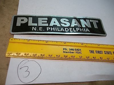 Old Metal Car Dealer Emblem Pleasant Philadelphia