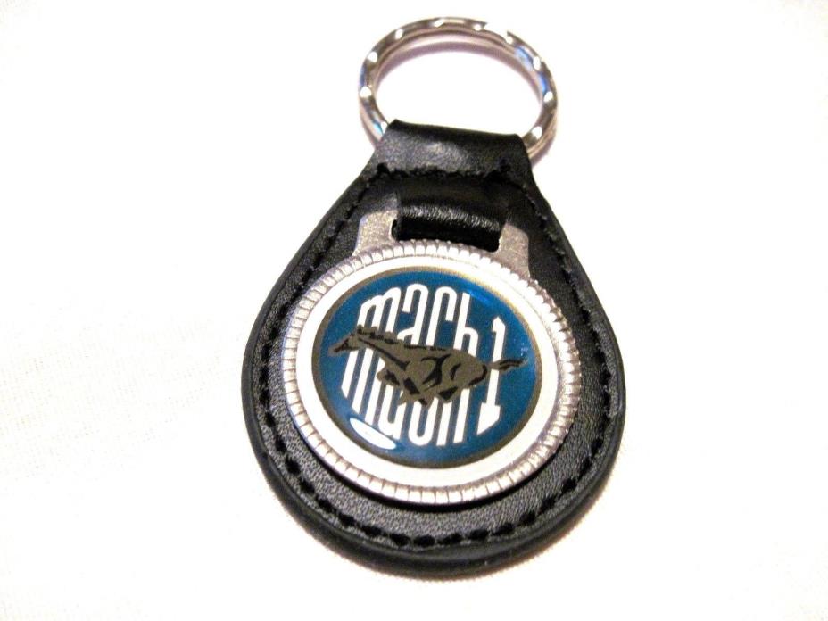 FORD MUSTANG MACH 1 LEATHER  KEY CHAIN,KEY RING