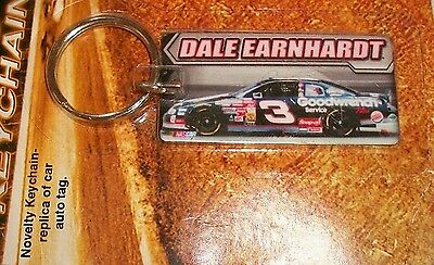 NASCAR Licensed DALE EARNHARDT #3 Photo Keychain, Retired Collectible, NEW!