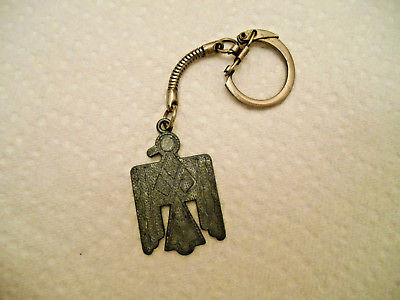 VINTAGE THUNDERBIRD METAL KEY CHAIN KEYCHAIN AMERICAN INDIAN TOTEM  #2