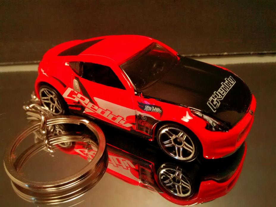 Red Nissan 370Z Key Chain Ring