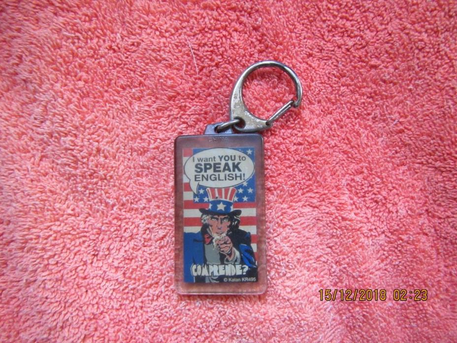 Neat Vintage Uncle Sam  2 1/2 x 1 1/2 x 1/16Th Key Chain-Keyholder