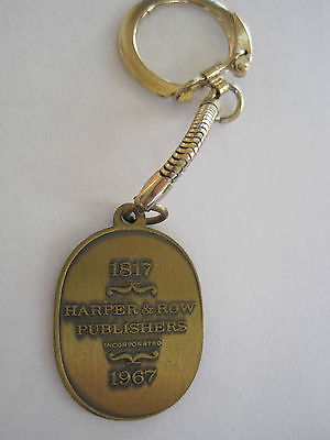 1967 Key Chain Harper and Row Publishers 150th Anniversary 1817-1967 Vintage