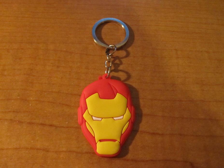 Invincible IRON MAN Keychain Key Chain PVC Rubber FOB Metal Ring IRONMAN