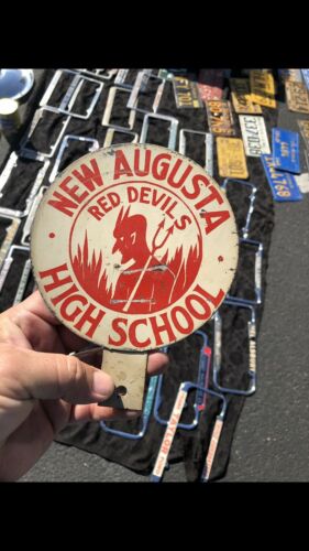Vintage License Plate Topper New Augusta High School