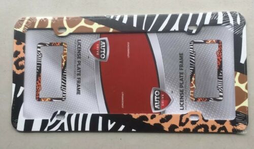 Mixed Animal Print  License Plate Frame. Auto Drive