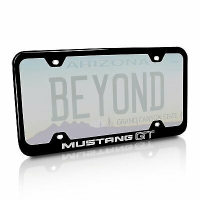 Ford 05 to 10 Mustang GT Black Steel Wide License Plate Frame