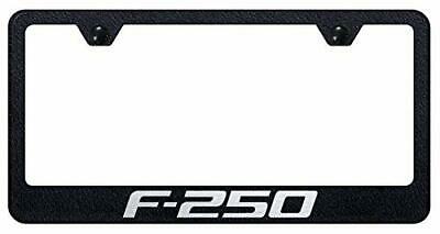 Ford F-250 Stainless Steel Rugged Style Black License Plate Frame