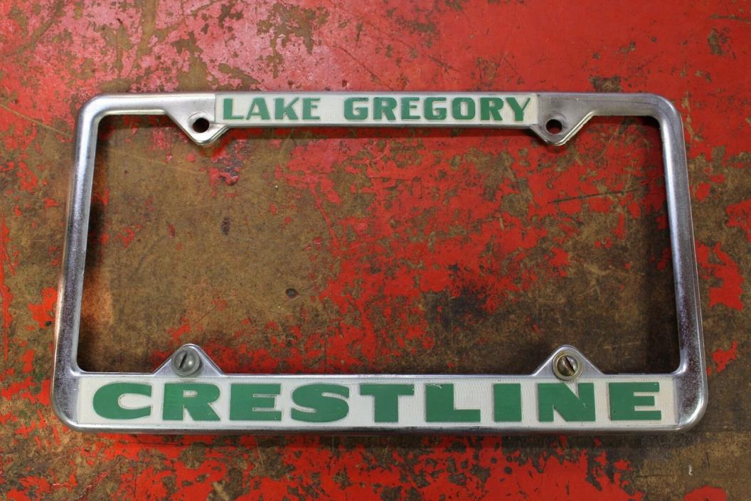 Vintage Lake Gregory Crestline License Plate Frame