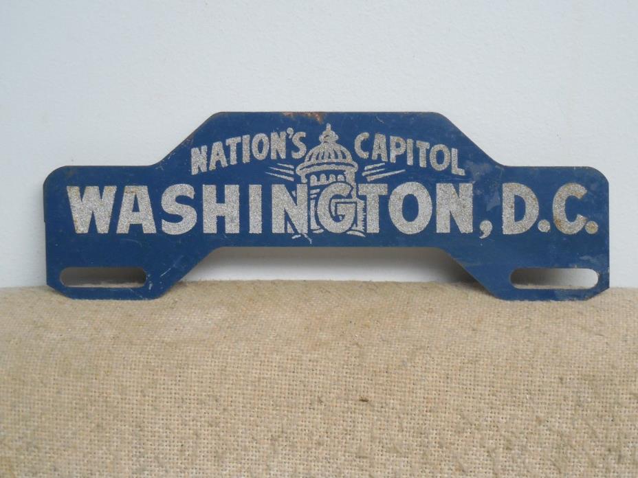 Original Washington D C Nation's Capitol License Plate Topper