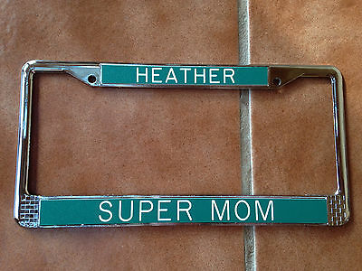 Super Mom License Plate Frame - Heather