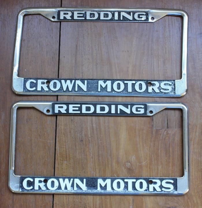 Redding Crown Motors Metal License Plate Frames