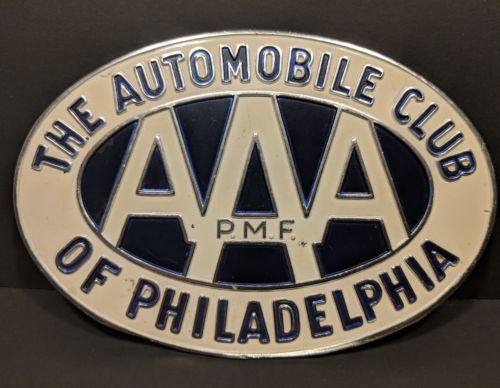 AAA The Automobile Club Of Philadelphia PMF License Plate Topper