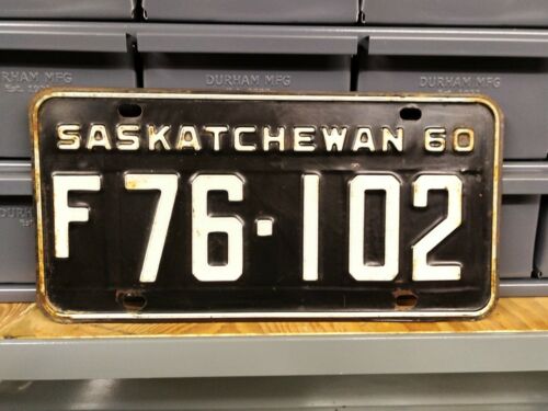 1960 Saskatchewan Canada License Plate