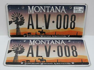 Montan License Plate Pair ALV-008 Supporting Montana Agriculture Specialty Plate