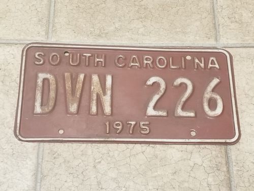 Vintage License Plate Tag 1975 Rustic DVN 226