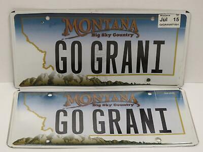 Montana License Plate Pair GO GRANI Vanity Plate, Personalized License Plate