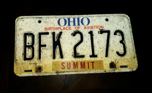 Ohio License Plate, BIRTHPLACE OF AVIATION, SUMMIT 