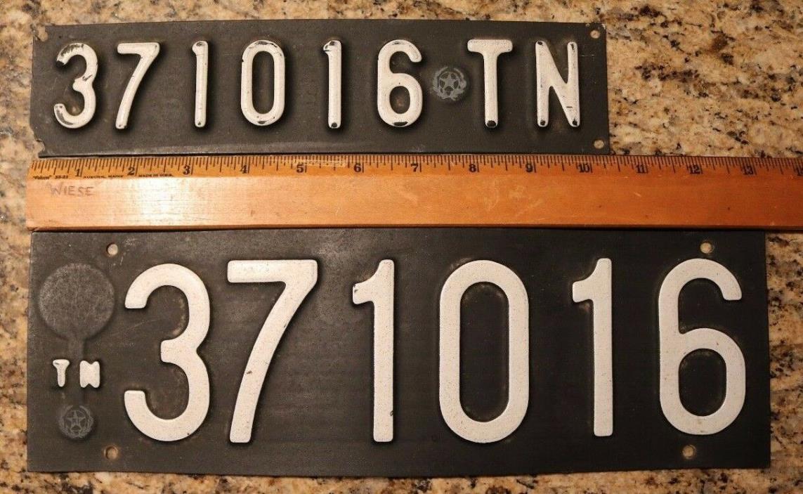 Old Original Front and Rear matching numbers Italian License Plates