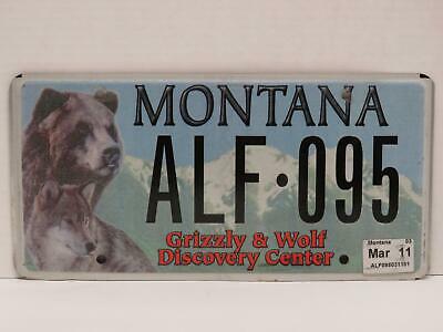 Montana License Plate ALF-095 Grizzly & Wolf Discovery Center Specialty Plate