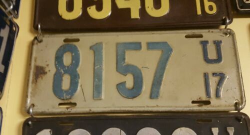 Utah 1917 Original license Plate