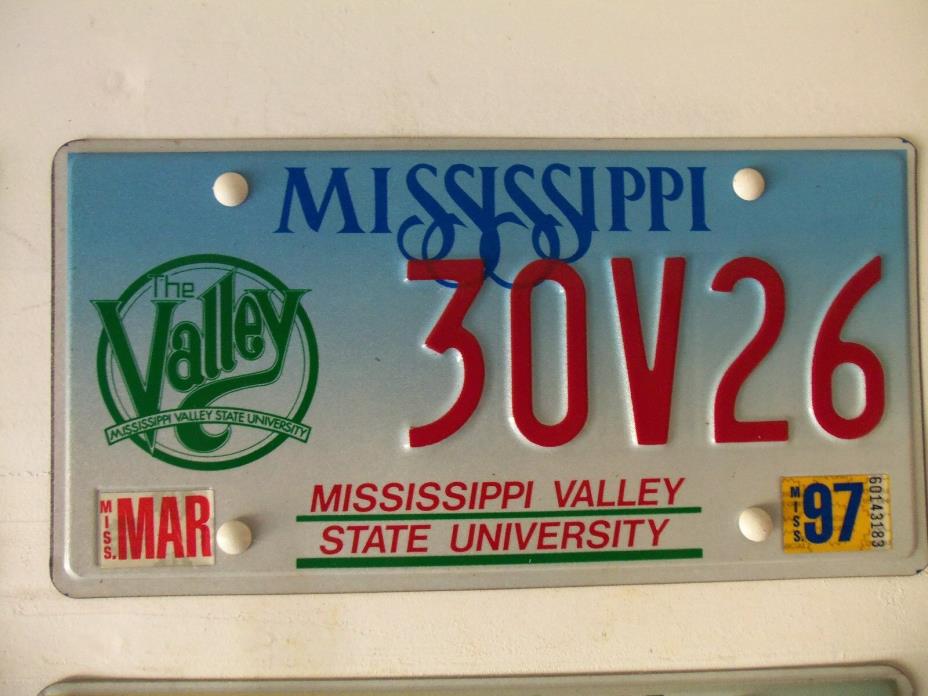 Mississippi License Plate    Mississippi Valley State University
